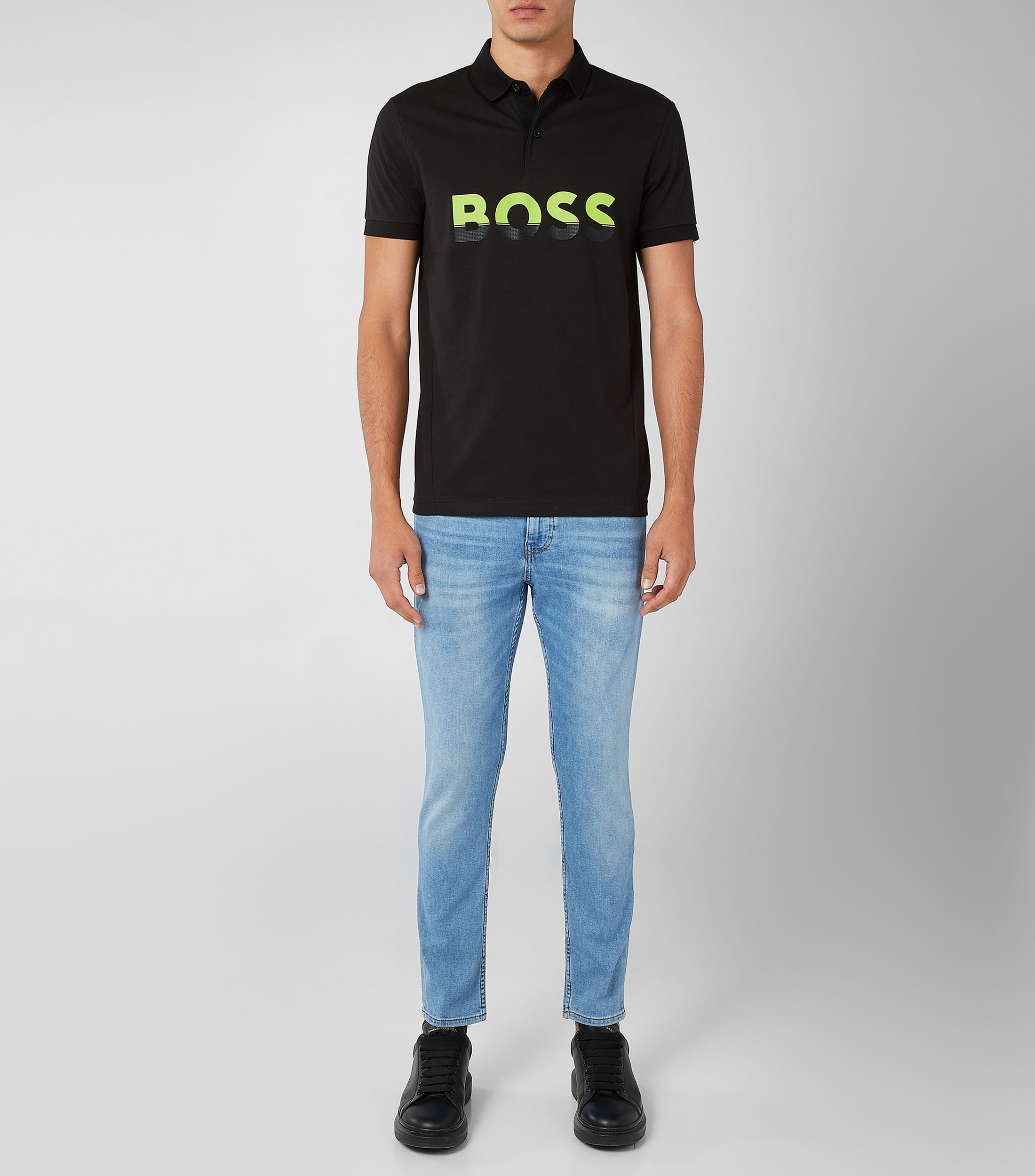 Jeans slim fit en denim elástico supersuave Hombre